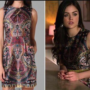 Nanette Lepore Silk Paisley Gotham Stakes Dress Size 0